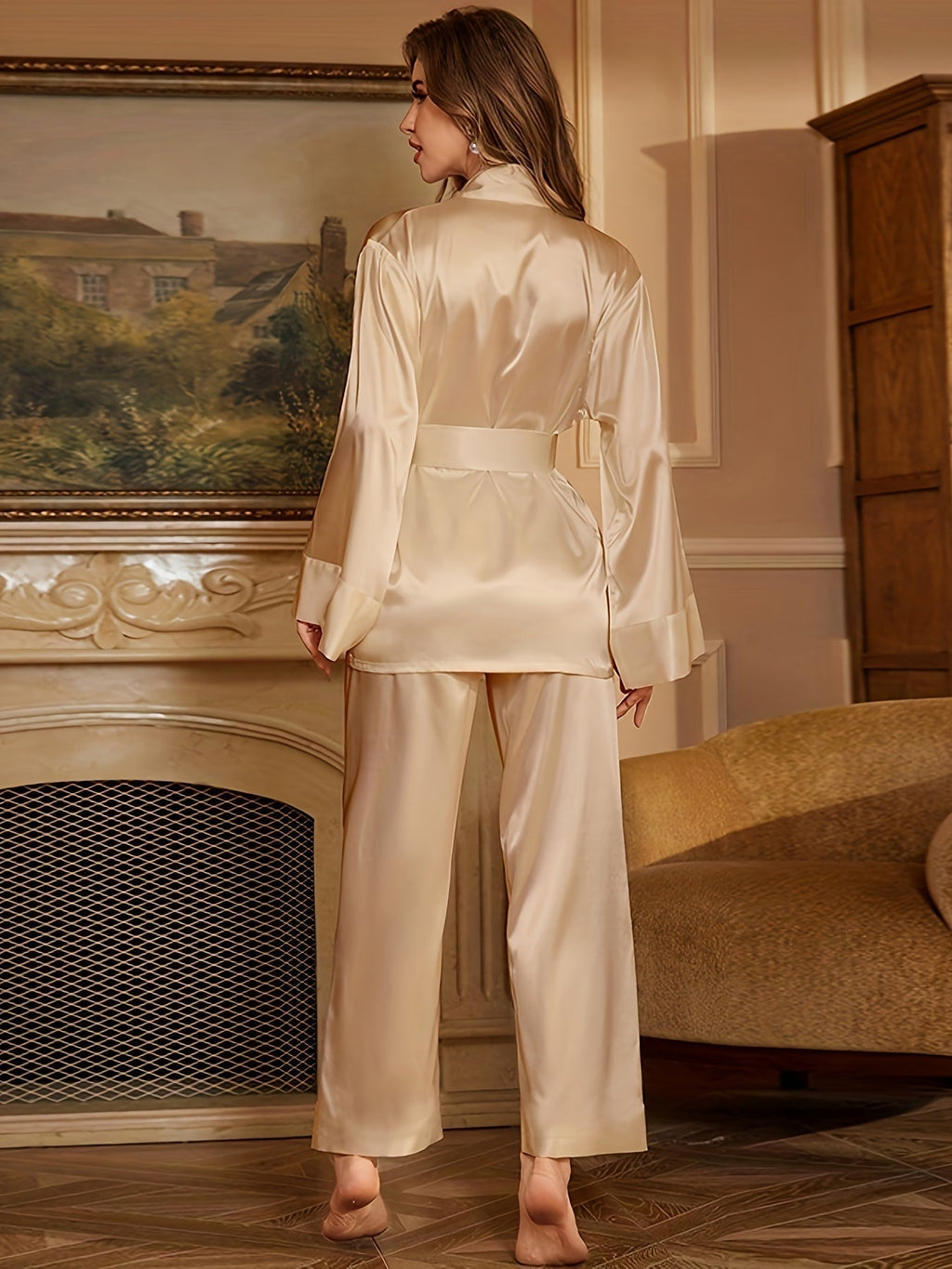 Aurielle | Women Elegance Robe & Pajama Set
